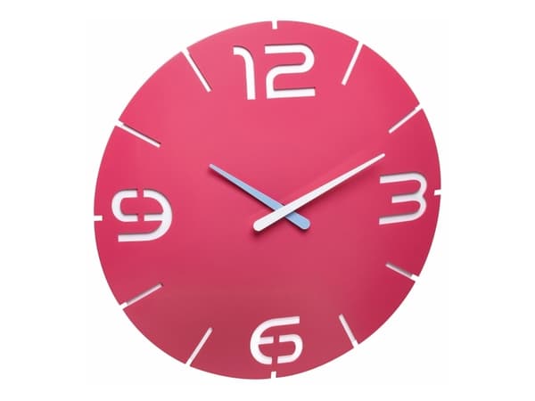 TFA-Dostmann CONTOUR, Vegg, Quartz clock, Rund, Rosa, Hvit, Plast, Barn og voksne