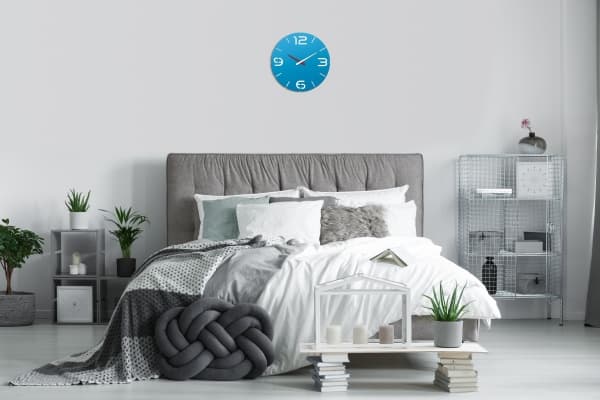TFA-Dostmann 60.3536.14, Vegg, Quartz clock, Rund, Blå, Hvit, Plast, Klassisk