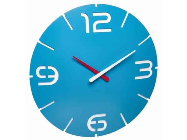 TFA-Dostmann 60.3536.14, Vegg, Quartz clock, Rund, Blå, Hvit, Plast, Klassisk