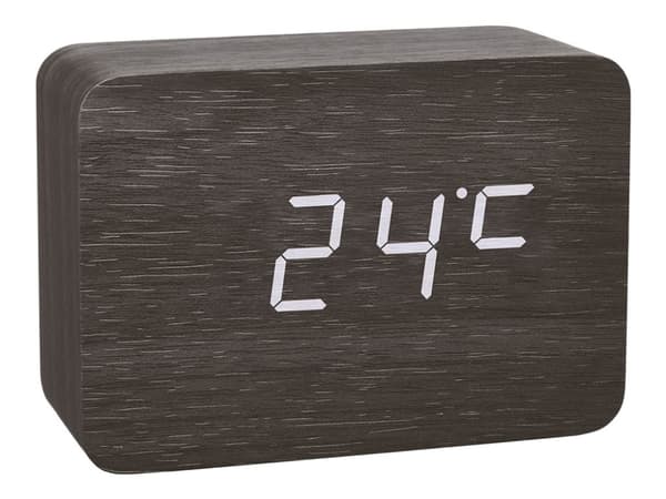 TFA CLOCCO - Alarmklokke - rektangulær - elektronisk - skrivebord - svart