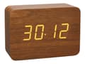 Miniatyrbild 3 av 5: TFA CLOCCO - Väckarklocka - rektangulär - elektronisk - skrivbord - brun