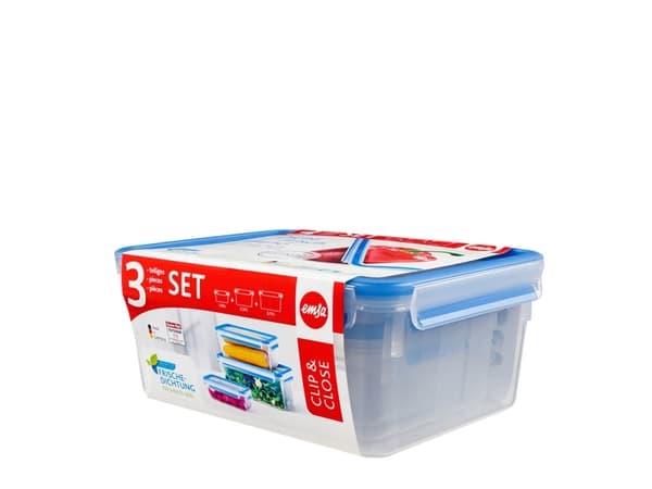 EMSA 508567, Boks, Rektangulær, Gjennomsiktig, Polypropylen (PP), Termoplastisk elastomer (TPE), Tyskland, 195 mm