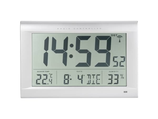 Technoline WS 8009, Digitaalinen herätyskello, Hopea, C Baby, 1,5 V, 410 mm, 270 mm