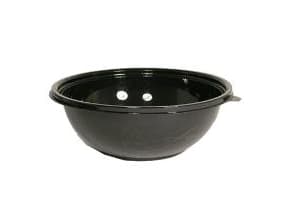 Plastskål bowle 2250 ml Ø260x90 mm Rund RPET Sort,50 stk/krt