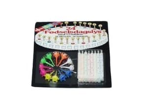 Fødselsdagslys Brændetid 15 min med holder Assorteret farver,24 pk x 24 stk/krt
