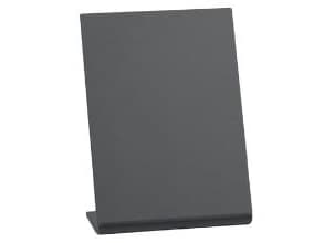 Skilt Securit A7 L-formet Vertikal tavle Frostet sort/blank bagside 5 stk pr sæt,6 set x 5 stk/krt