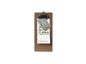 Bill tray Securit Clipboard 11x26,5 cm brun,10 st/pk