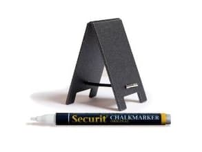 Skilt Securit Mini dobbelsidet sandwich 17x5x0.3 cm med Hvid tuschpen Sort,6 ps x 5 stk/pk