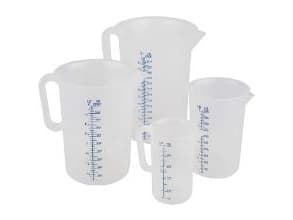 Målekande 5 liter med hank Ø205xH275 mm Polypropylen,stk
