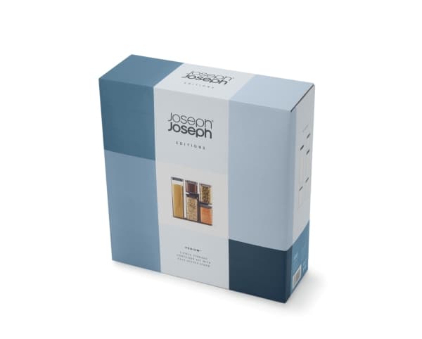 Joseph Joseph Podium, Sett, Rektangulær, Blå, Gjennomsiktig, Plastikk, 1900 ml, 1200 ml