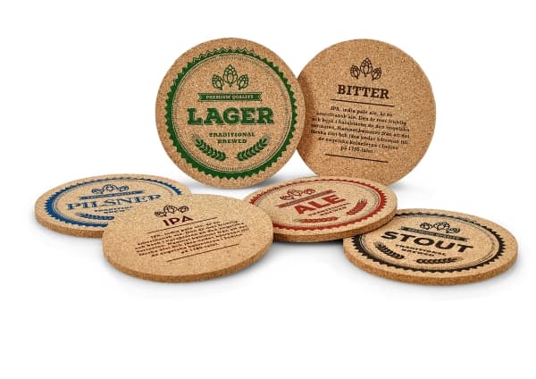 Beer Coaster - Cork 6 stk