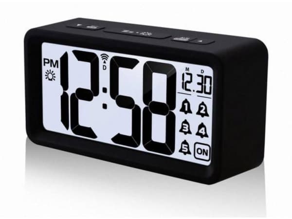 Technoline WT 496, Digital vekkerklokke, Rektangel, Svart, Digitalt, Klassisk, Batteri