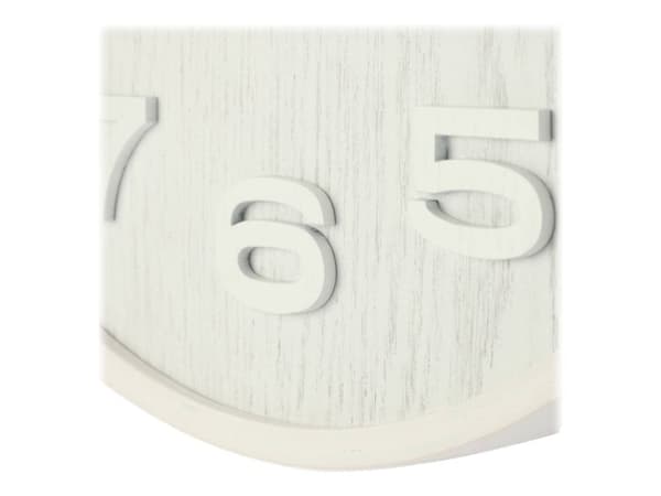 Nextime Wood Wood Medium - Klokke - kvarts - veggmonterbar - 35 cm - hvit