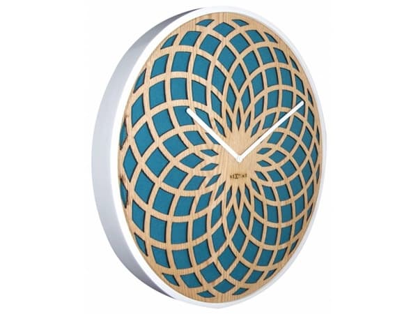 Nextime Sun Small - Klokke - kvarts - veggmonterbar - 35 cm - turkis