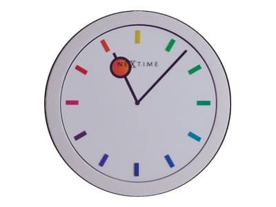 Nexttime Color Change Ball - Klokke - kvarts - veggmonterbar - 28 cm - hvit