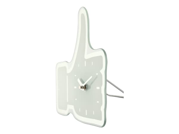 Nextime Mini Thumbs up - Klokke - kvarts - veggmonterbar - 21 x 20.5 cm - Speil
