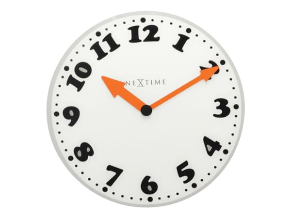 Nextime Girl - Klokke - kvarts - veggmonterbar - 43 cm - sølv