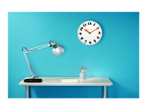 Nextime Girl - Klokke - kvarts - veggmonterbar - 43 cm - sølv