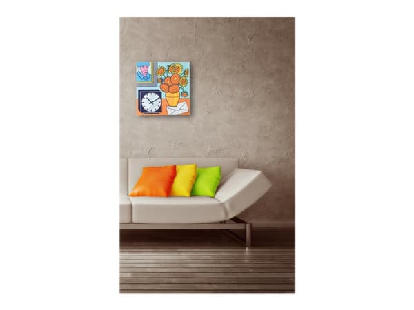 Nextime Go van Go - Klokke - firkantet - kvarts - veggmonterbar - 43 x 43 cm