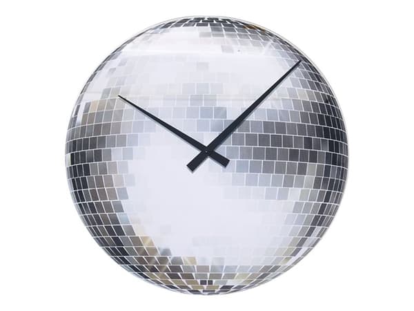 Nextime Small Disco - Klokke - kvarts - veggmonterbar - 30 cm - Speil