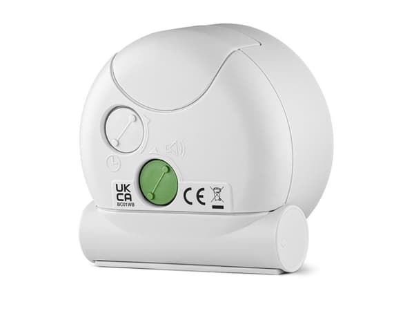 Braun BC01WB, Quartz-väckarklocka, Rund, Svart, Vit, 12 timmar, Analog, Batteri