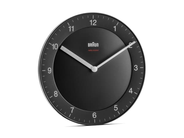 Braun BC06B-DCF, Vägg, Quartz clock, Circel, Svart, Klassisk, AA
