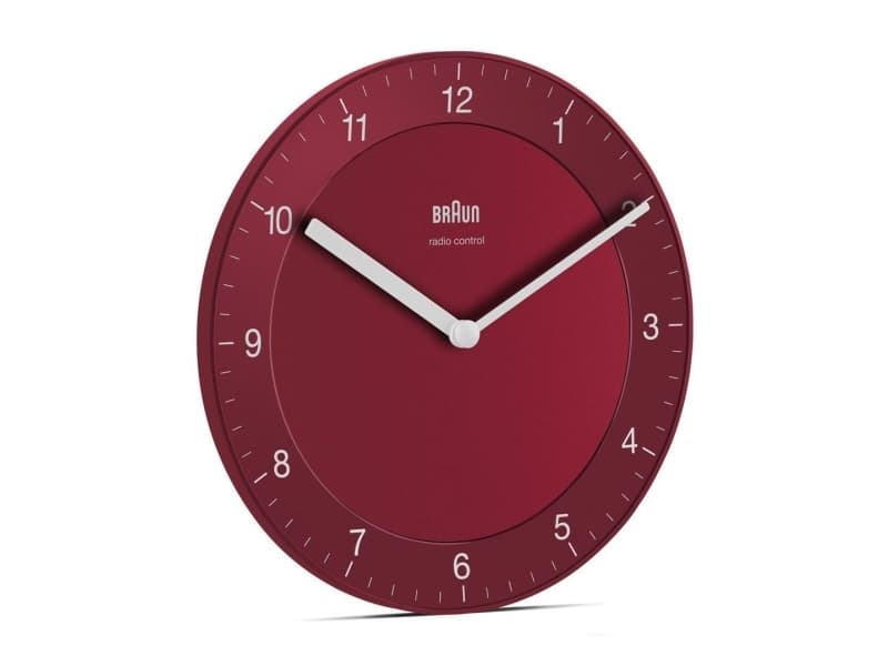 Braun BC 06 R-DCF radio wall clock red
