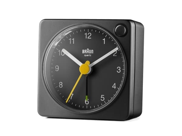 Braun BC02XB, Quartz-väckarklocka, Rektangel, Svart, Analog, Batteri, AA