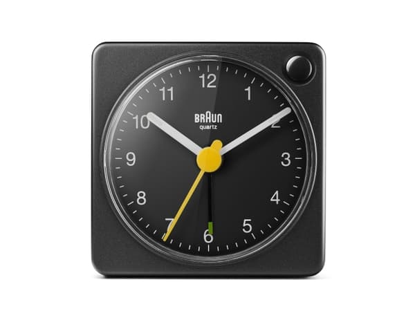 Braun BC02XB, Quartz-väckarklocka, Rektangel, Svart, Analog, Batteri, AA