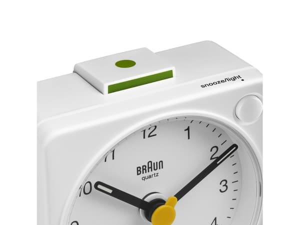 Braun BC02XW - Quarzwecker - Rechteck - Weiß - Analog - Akku - AA (67101)