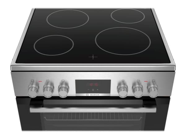 Bosch Serie | 4 HKN31A050U - Komfyr - frittstående - bredde: 60 cm - dybde: 60 cm - høyde: 90 cm - med selvrens - stål