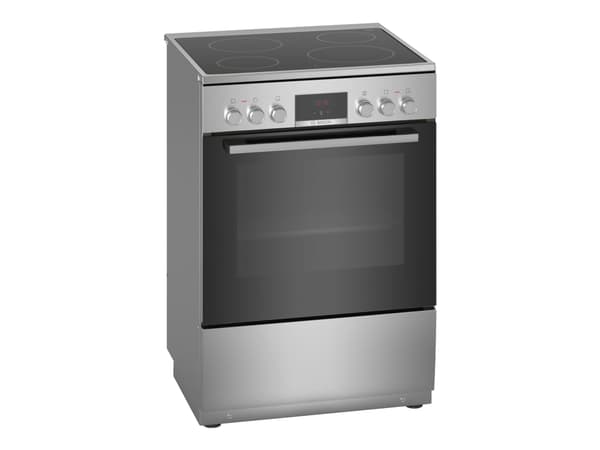 Bosch Serie | 4 HKN31A050U - Komfyr - frittstående - bredde: 60 cm - dybde: 60 cm - høyde: 90 cm - med selvrens - stål