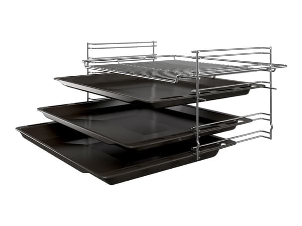 Bosch Serie | 4 HKN31A050U - Komfyr - frittstående - bredde: 60 cm - dybde: 60 cm - høyde: 90 cm - med selvrens - stål