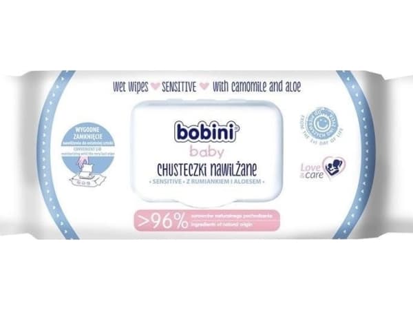 Bobini BOBINI_Baby kosteuspyyhkeet vauvoille ja lapsille Sensitive 60kpl