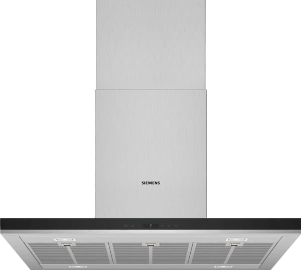 Siemens iQ500 LF98BIP50 - Kåpa - fritt hängande - bredd: 89.8 cm - djup: 60 cm - utsug och återcirkulering (-) - med inbyggd motor - rostfritt stål