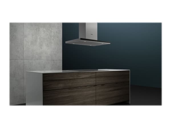 Siemens iQ500 LF98BIP50 - Kåpa - fritt hängande - bredd: 89.8 cm - djup: 60 cm - utsug och återcirkulering (-) - med inbyggd motor - rostfritt stål