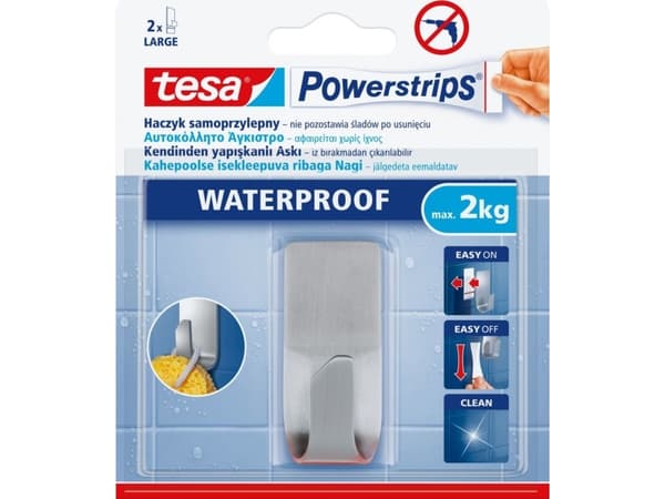 Tesa selvklebende krok Powerstrips Vanntett 60x26mm (59707-00004-00)
