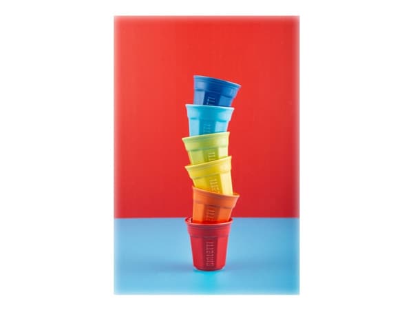 Bialetti - Kopp - åttekantet - multifarge (en pakke 6)