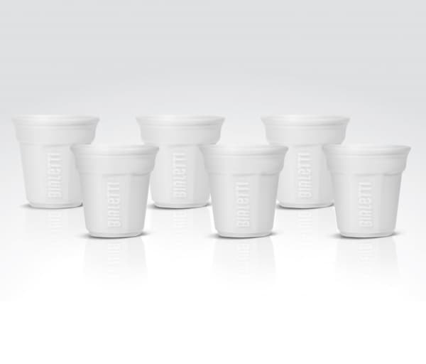 Bialetti - Kopp - åttahörning - vit (paket om 6)