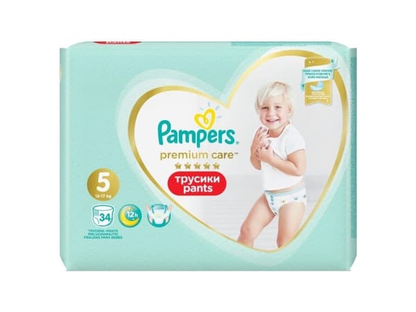 Pampers Bleier Bukser Premium Care 5, 12-17 kg, 34 stk.