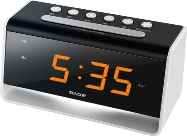 Sencor SDC 4400 - Alarmklokke - elektronisk - skrivebord - svart sølv