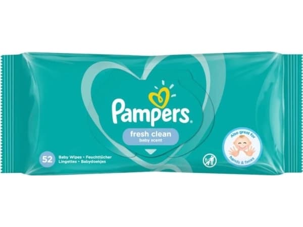 Pampers Fresh Clean 8001841041360, Vauvan kosteuspyyhe, Dermatologisesti testattu, Hypoallergeeninen, PH on neutraali