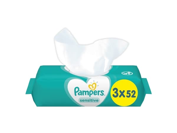 Pampers Sensitive 81687195, Vauvapyyhkeet, Dermatologisesti testattu, Hypoallergeeninen, Neutraali pH-arvo, Hajusteeton