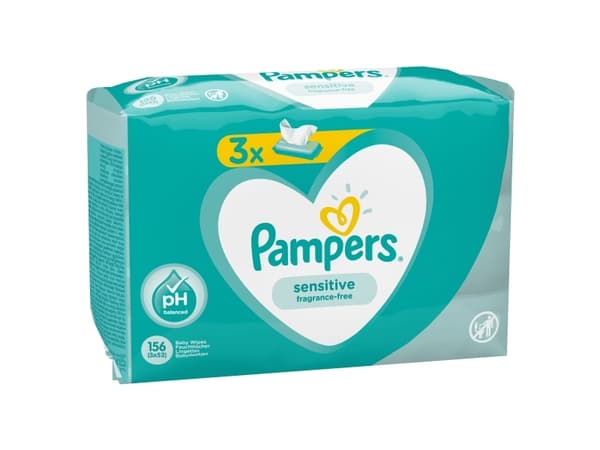 Pampers Sensitive 81687195, Vauvapyyhkeet, Dermatologisesti testattu, Hypoallergeeninen, Neutraali pH-arvo, Hajusteeton