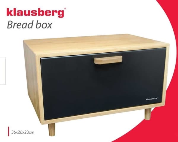 Klausberg brødboks i bambus og stål (KB-7399)