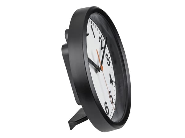 TFA - Klokke - kvarts - skrivebord, veggmonterbar - 17.7 cm - ramme: svart