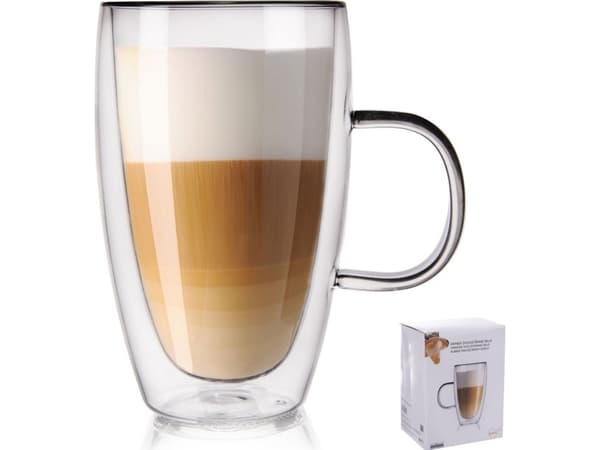 Orion Termisk glass med dobbel vegg for kaffe, 0,43