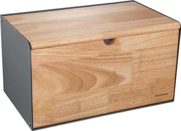 Klausberg wooden and steel bread box (KB-7395)