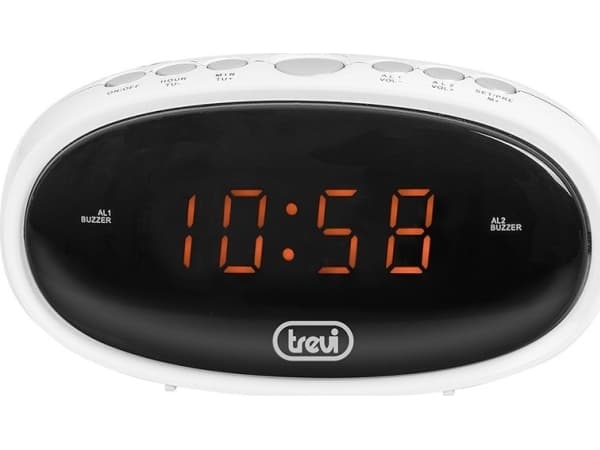 Trevi EC 880, Digital vekkerklokke, Oval, Sort, Hvit, China, LED, Rav