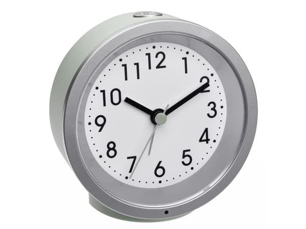 TFA-Dostmann 60.010669, Quartz vekkerklokke, Rund, Mynte, Sølv, Plast, Analog, Batteri